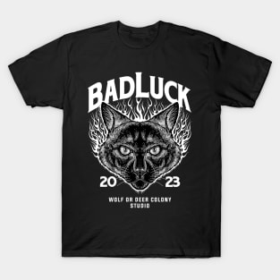 Bad  Luck Cat Head T-Shirt